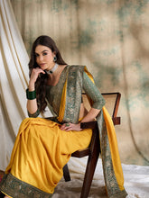 Womens Fashion Ethnic Yellow Color Sarees-MLSHWSA1579YLW0ONE